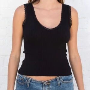 Brandy Melville Ronnie V-Neck Lace Tank